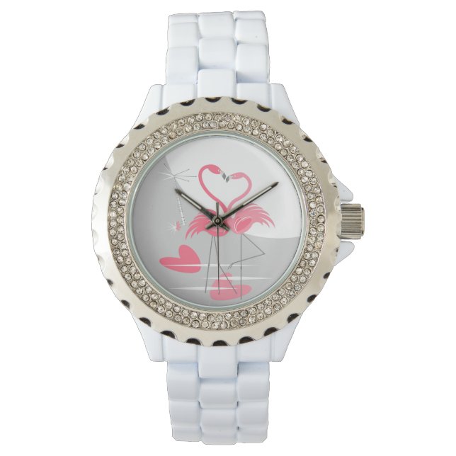 Flamingo Liebe Large Moon watch Armbanduhr (Vorderseite)