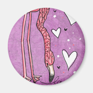 Flamingo-Liebe Magnet
