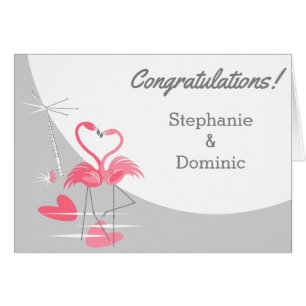 Flamingo Liebe Moon Herzlichen Glückwunsch Namen T