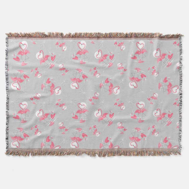 Flamingo Liebe Multi-Wurfdecke Decke (Vorderseite)