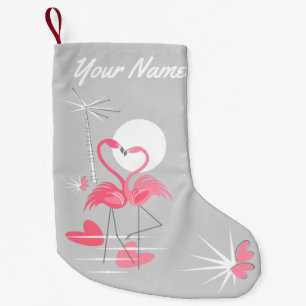 Flamingo Liebe Name Strumpf zweiseitig Kleiner Weihnachtsstrumpf