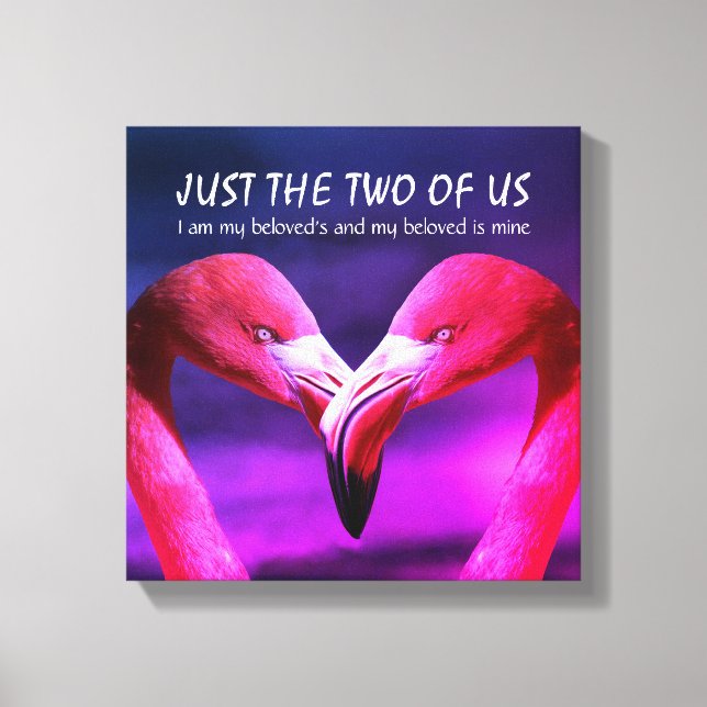 Flamingo | LIEBE | NUR DIE BEIDEN VON UNS | CHRIST Leinwanddruck (Vorderseite)