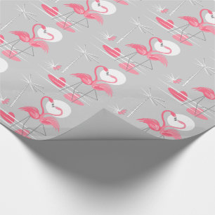 Flamingo Liebe Packpapier
