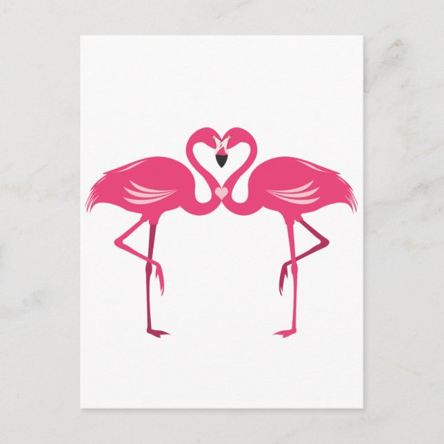 Flamingo-Liebe Postkarte (Vorderseite)