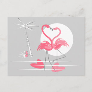 Flamingo Liebe Postkartenlandschaft Postkarte