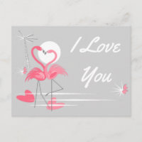 Flamingo Liebe Seite I Liebe Postkartenlandschaft