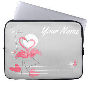 Flamingo Liebe Side Name Laptop Ärmel 13" Laptopschutzhülle