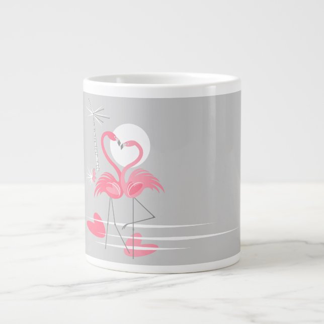 Flamingo Liebe Side Tasse Jumbo (Vorderseite)