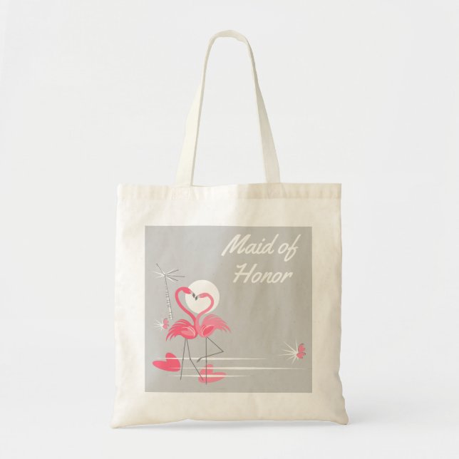Flamingo Liebe Side Trauzeugin Haushalt Tasche (Vorne)