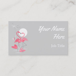 Flamingo Liebe Slim Side Visitenkarte