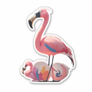Flamingo Liebe Stick It mit Flair Aufkleber
