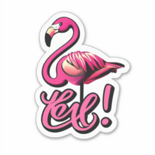 Flamingo Liebe Stick It mit Flair Aufkleber