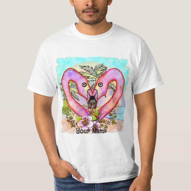 Flamingo-Liebe T-Shirt (Vorderseite)