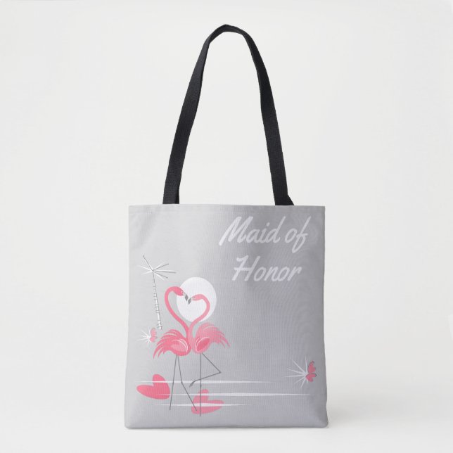 Flamingo Liebe Trauzeugin Tasche (Vorderseite)