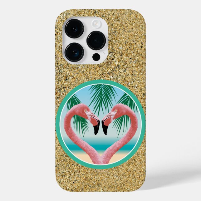 Flamingo Liebe (Tropical Valentine) Case-Mate iPho iPhone Hülle (Rückseite)
