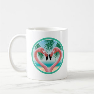 Flamingo Liebe (Tropischer Valentinstag) Kaffeetasse