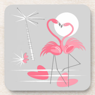 Flamingo Liebe Untersetzer Cork zurück