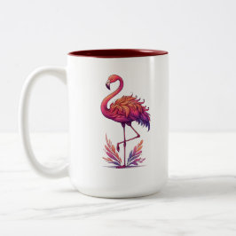 Flamingo Liebhaber Groß Zweifarbige Tasse