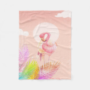 Flamingo Liebhaber Niedlicher Flamingo - Vogel mi Fleecedecke