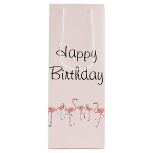 Flamingo-Linie alles Gute zum Geschenktüte Für Weinflaschen