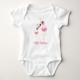 Flamingo Little Brother Baby Strampler
