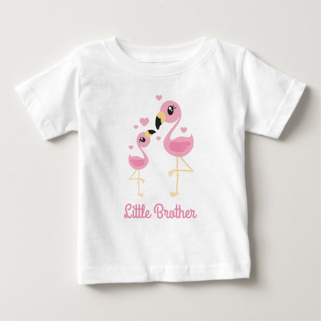 Flamingo Little Brother Baby T-shirt (Vorderseite)