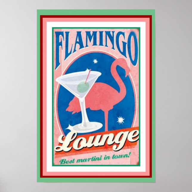 Flamingo Lounge Poster 13 x 19 (Vorne)