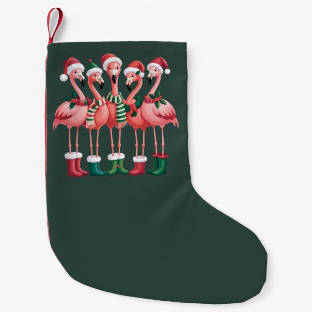Flamingo Lover Geschenk Weihnachten Frohe Weihnach Kleiner Weihnachtsstrumpf (Vorderseite)