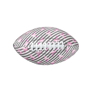Flamingo Lover Pink Bird Diagonale Streifen Football