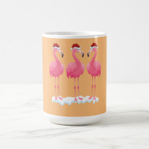 Flamingo Lover Xmas Lighting Santa Pink Flamingos Kaffeetasse