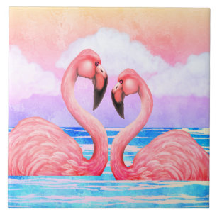 Flamingo Lovers Fliese