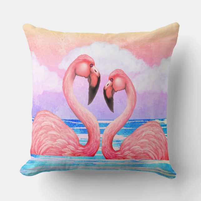 Flamingo Lovers Kissen (Vorderseite)