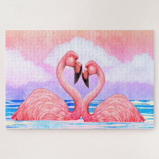 Flamingo Lovers Puzzle (Horizontal)