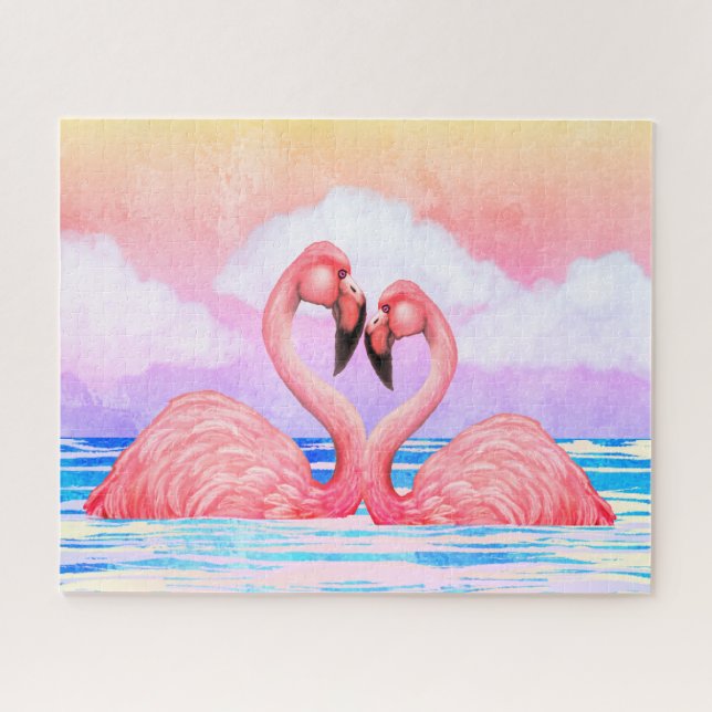 Flamingo Lovers Puzzle (Horizontal)
