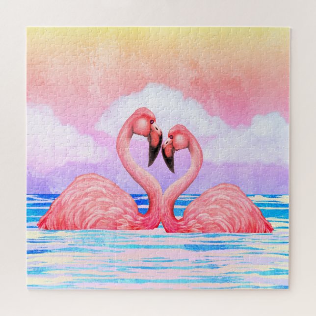 Flamingo Lovers Puzzle (Horizontal)
