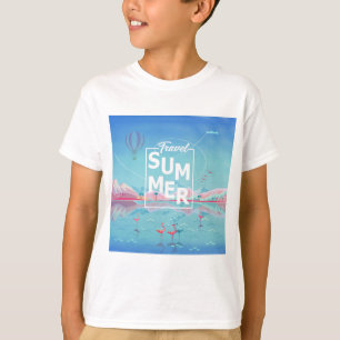 Flamingo, magische Reise, tropischer Seestrand, T-Shirt