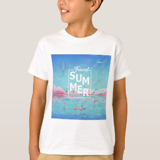 Flamingo, magische Reise, tropischer Seestrand, T-Shirt