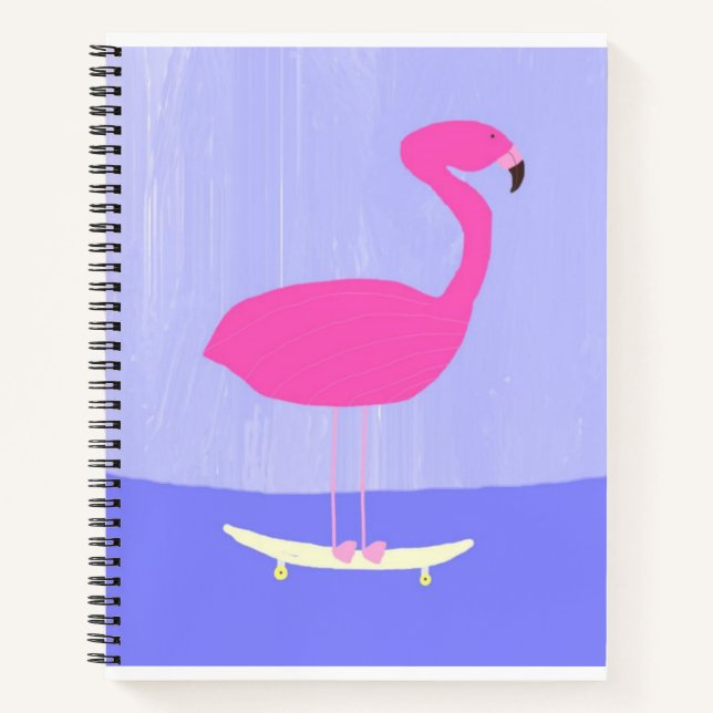 Flamingo Malkunst Notizbuch (Vorderseite)