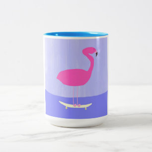 Flamingo Malkunst Zweifarbige Tasse