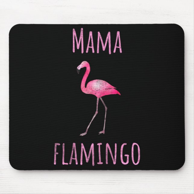 Flamingo Mama Tropenvogel Sommer Tier Zoo Mousepad (Vorne)