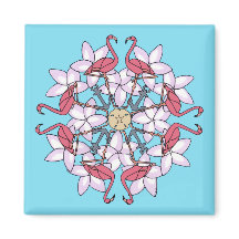 Flamingo Mandala — Magnet