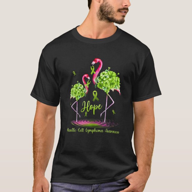 Flamingo Mantle Cell Lymphoma Awareness T-Shirt (Vorderseite)