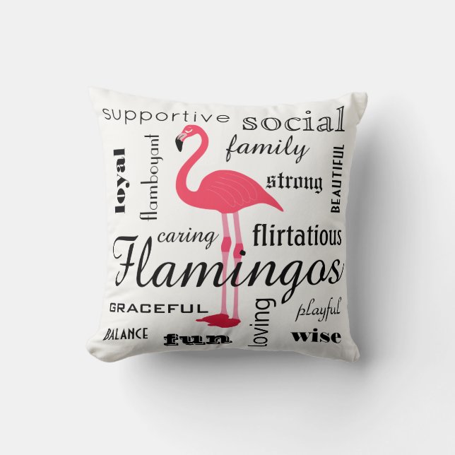 Flamingo Meaning Kissen (Vorderseite)