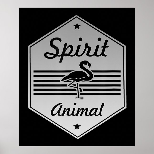 Flamingo | Mein Geist Tier Flamingo Kostüm Poster (Vorne)