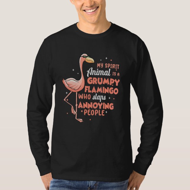 Flamingo mein Geist Tier ist gruselig Flamingo T-Shirt (Vorderseite)
