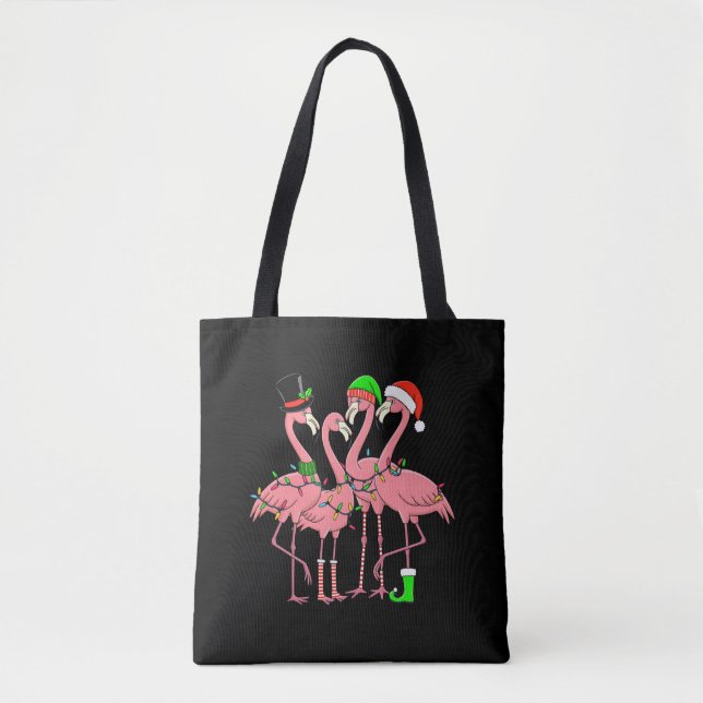 Flamingo Merry Christmas Funny Flamingo Lover Gesc (Vorderseite)