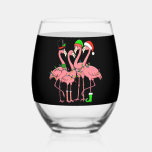Flamingo Merry Christmas Funny Flamingo Lover Gesc Weinglas Ohne Stiel<br><div class="desc">Flamingo Merry Christmas Funny Flamingo Lover Geschenk</div>