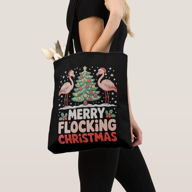 Flamingo Merry Flocking Weihnachten Funny Xmas (Von Nahem)