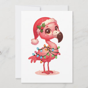 Flamingo Merry Weihnachten Winter Animals Flamingo