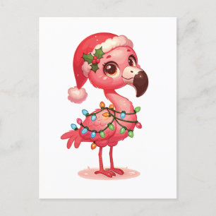 Flamingo Merry Weihnachten Winter Animals Flamingo